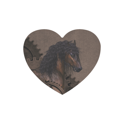 Steampunk Horse Heart-shaped Mousepad