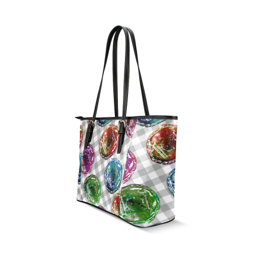 Modern Pattern Leather Tote Bag/Small (Model 1640)