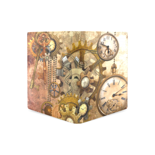 steampunk Men's Leather Wallet (Model 1612)