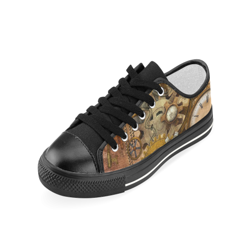 steampunk Women's Classic Canvas Shoes (Model 018)