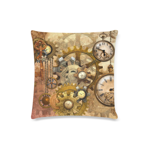 steampunk Custom Zippered Pillow Case 16"x16"(Twin Sides)