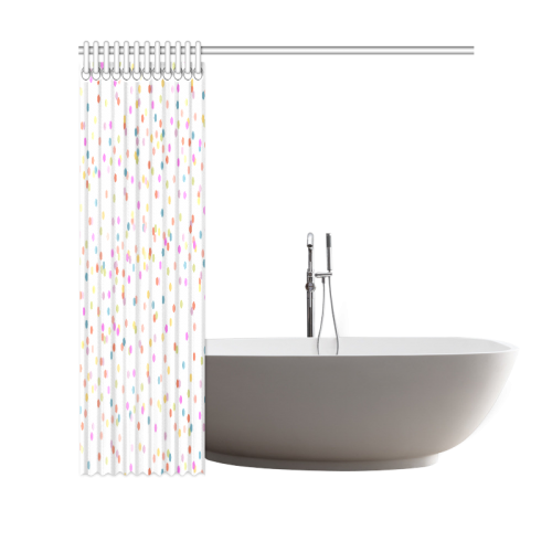 Retro Polka Dots Shower Curtain 69"x70"