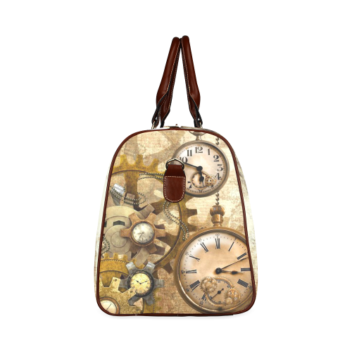 steampunk Waterproof Travel Bag/Large (Model 1639)