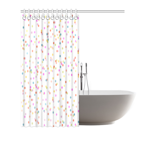 Retro Polka Dots Shower Curtain 66"x72"