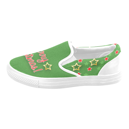 Christmas Elf Costume Women's Unusual Slip-on Canvas Shoes (Model 019)