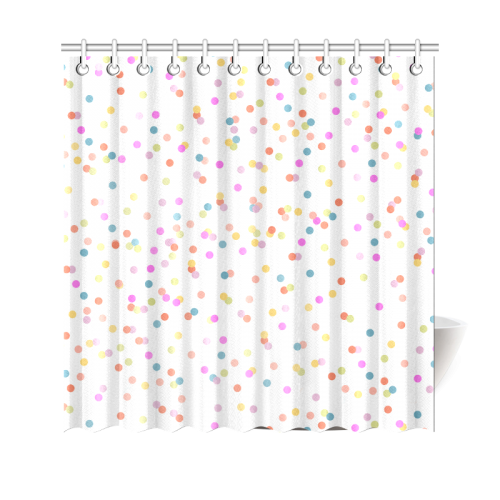 Retro Polka Dots Shower Curtain 69"x70"