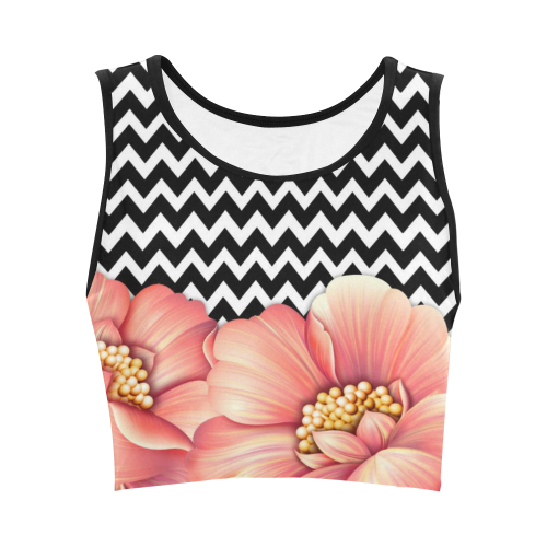 flower power Women's Crop Top (Model T42)