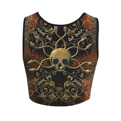 Amazing skull Women's Crop Top (Model T42)