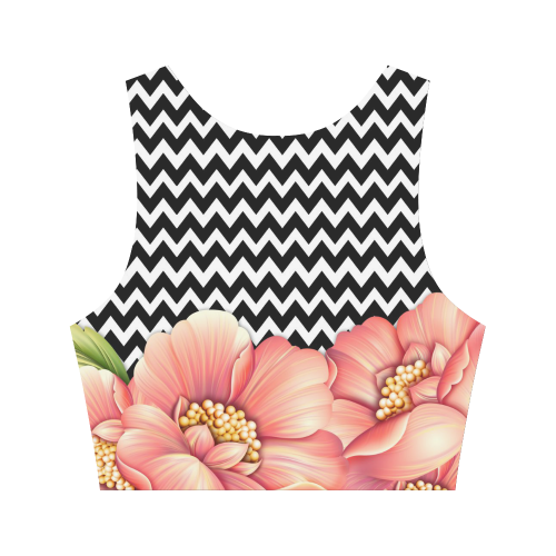 flower power Women's Crop Top (Model T42)