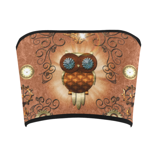 Steampunk, cute owl Bandeau Top