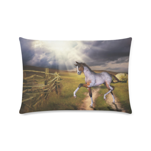 The Little cute Foal Custom Rectangle Pillow Case 16"x24" (one side)