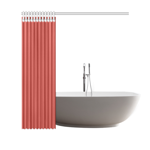 Aurora Red Color Accent Shower Curtain 69"x70"