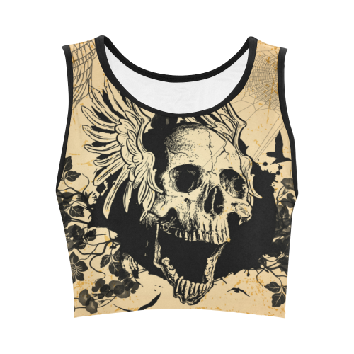 skull crop top