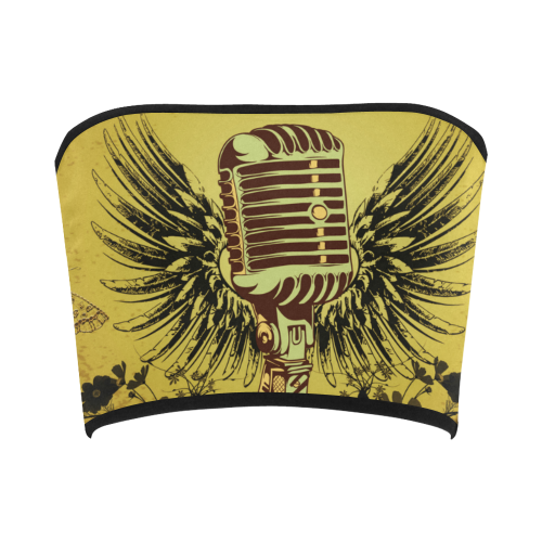 Microphone with wings Bandeau Top