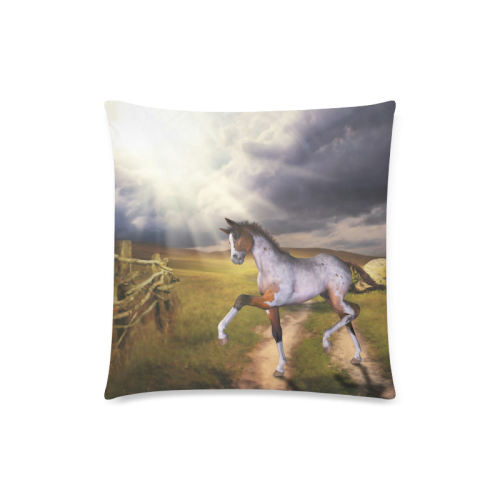 The Little cute Foal Custom Zippered Pillow Case 18"x18"(Twin Sides)