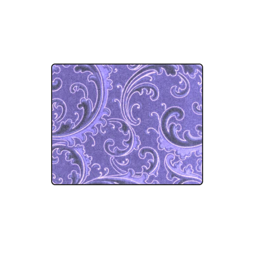 Vintage Swirls Curlicue Lavender Purple Blanket 40"x50"