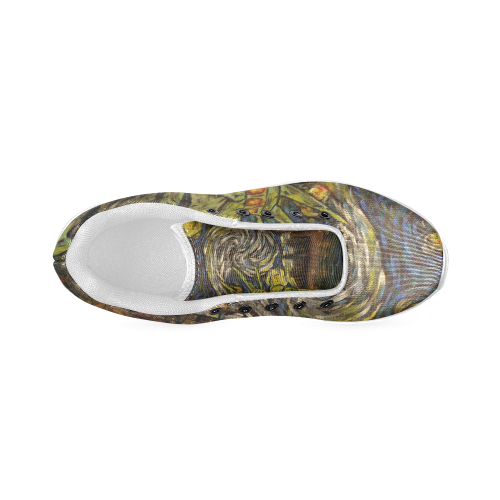 Dedication to Van Gogh NYC Starry Night: Twin Towers Women’s Running Shoes (Model 020)