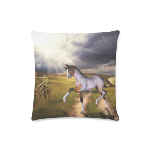 The Little cute Foal Custom Zippered Pillow Case 16"x16" (one side)