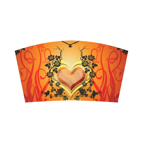 Heart with flowers Bandeau Top