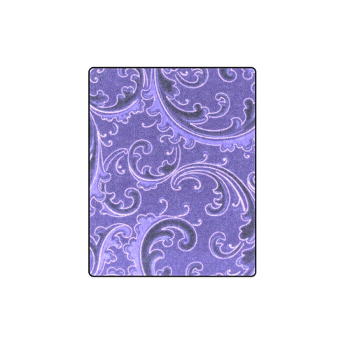 Vintage Swirls Curlicue Lavender Purple Blanket 40"x50"