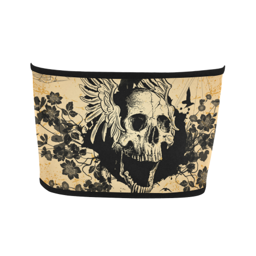 Skull with flowers Bandeau Top