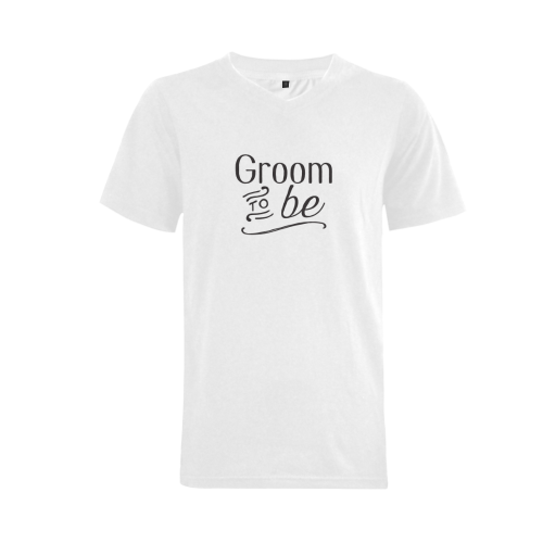 groom to be - wedding - marriage - love Men's V-Neck T-shirt (USA Size) (Model T10)