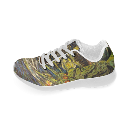 Dedication to Van Gogh NYC Starry Night: Twin Towers Women’s Running Shoes (Model 020)