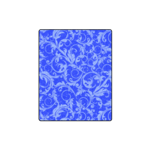 Vintage Swirls Sapphire Blue Blanket 40"x50"