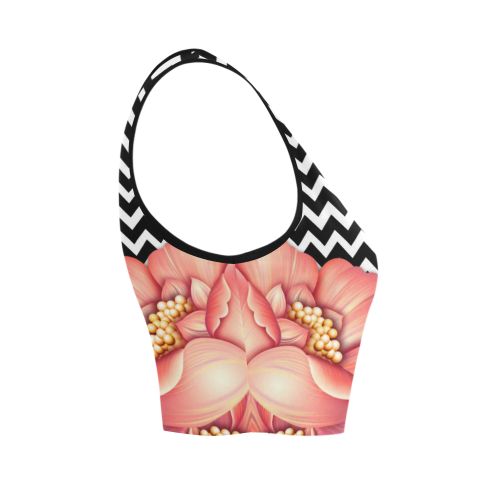 flower power Women's Crop Top (Model T42)