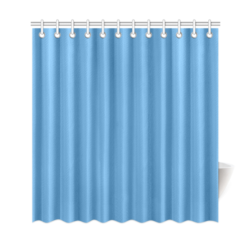 Azure Blue Color Accent Shower Curtain 69"x72"