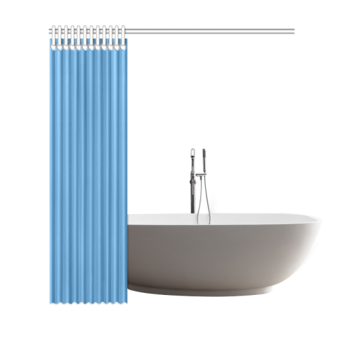 Azure Blue Color Accent Shower Curtain 69"x72"