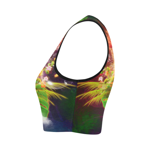 Glowing flowers Women's Crop Top (Model T42)