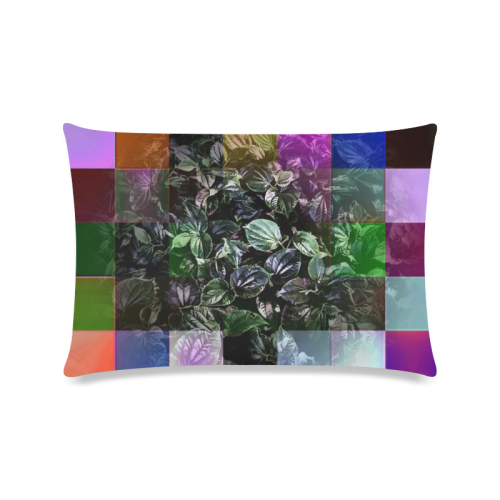 Foliage Patchwork #13 - Jera Nour Custom Zippered Pillow Case 16"x24"(Twin Sides)