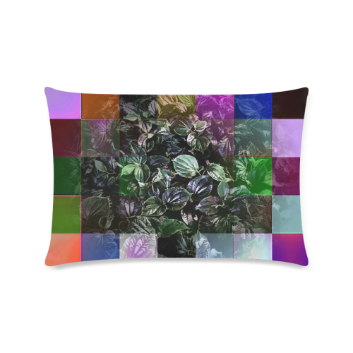 Foliage Patchwork #13 - Jera Nour Custom Zippered Pillow Case 16"x24"(Twin Sides)