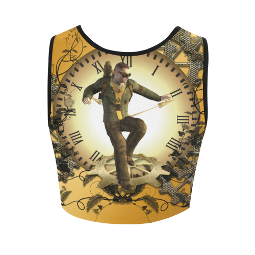 Steampunk Women's Crop Top (Model T42)