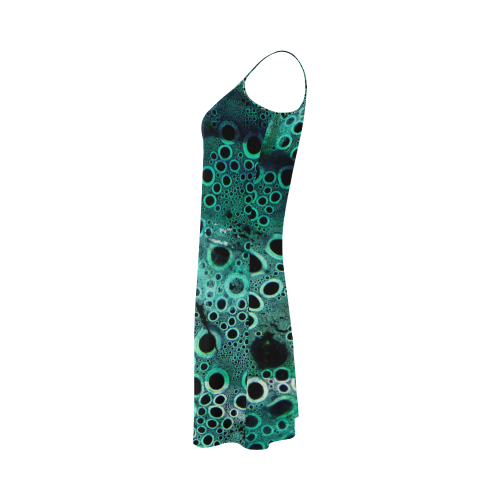 Green Bubbles Alcestis Slip Dress (Model D05)