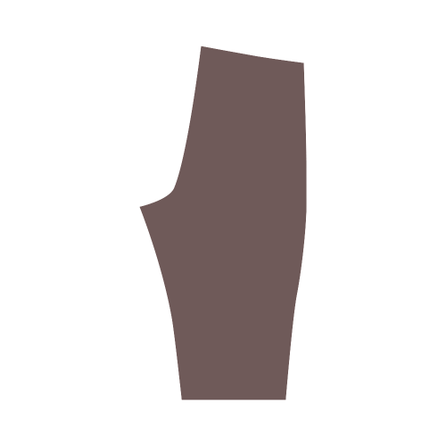 Deep Mahogany Color Accent Hestia Cropped Leggings (Model L03)