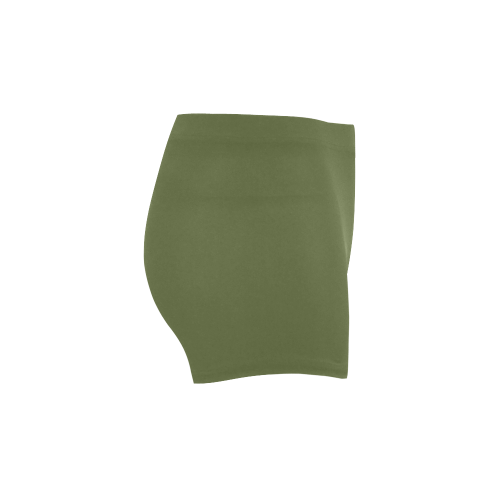 Cedar Green Color Accent Briseis Skinny Shorts (Model L04)