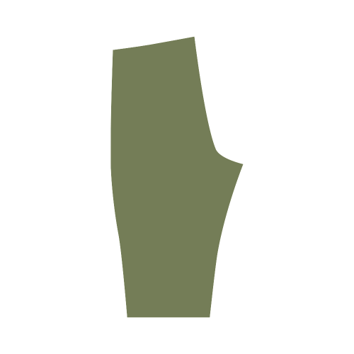 Cedar Green Color Accent Hestia Cropped Leggings (Model L03)