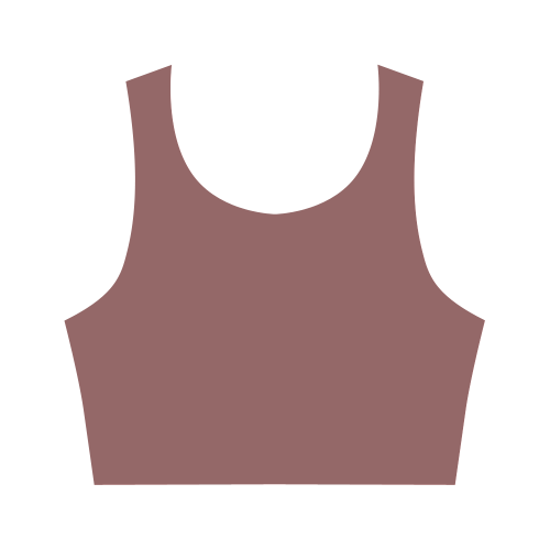 Apple Butter Color Accent Women's Crop Top (Model T42)