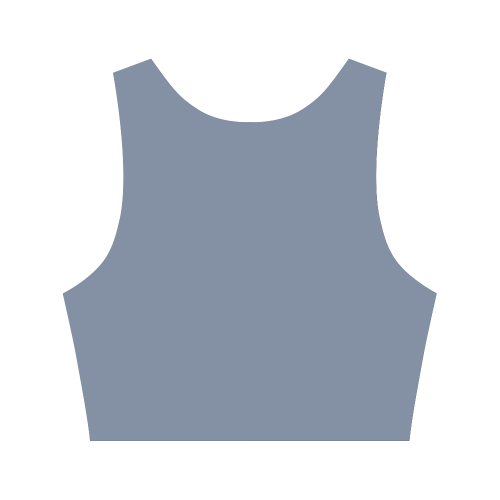 Country Blue Color Accent Women's Crop Top (Model T42)