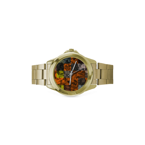 Foliage Patchwork #9 - Jera Nour Vegas Gold Custom Gilt Watch(Model 101)