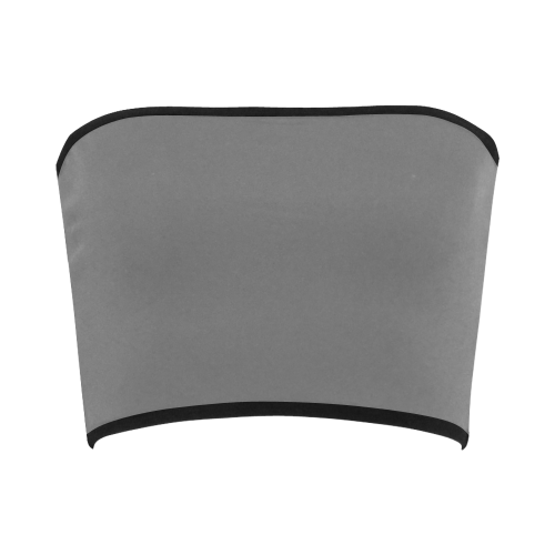 Steel Gray Color Accent Bandeau Top