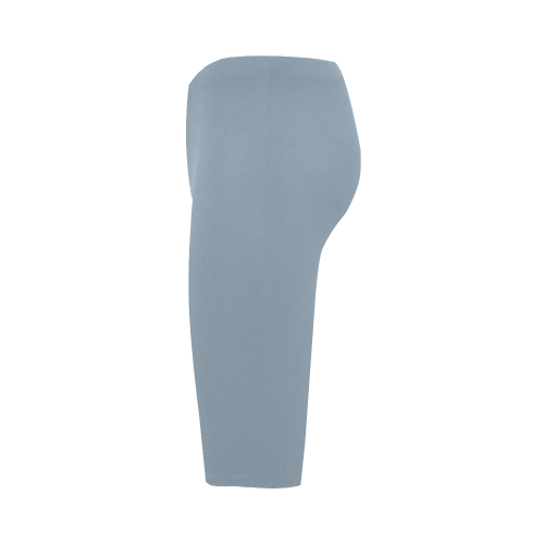 Dusty Blue Color Accent Hestia Cropped Leggings (Model L03)