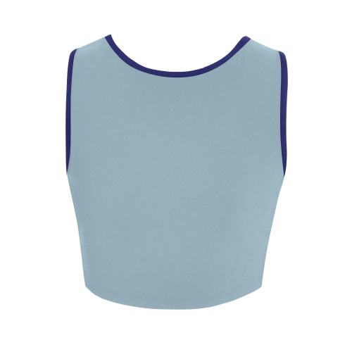 Forget-Me-Not Color Accent Women's Crop Top (Model T42)
