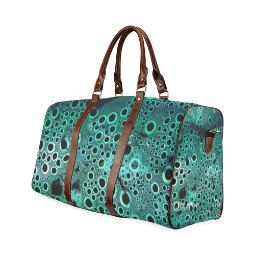 Green Bubbles Waterproof Travel Bag/Small (Model 1639)