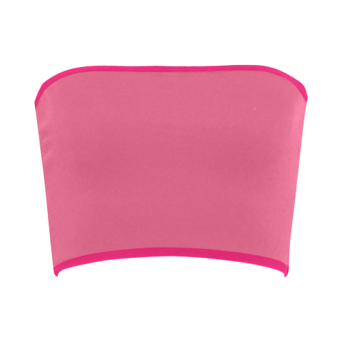 Hot Pink Color Accent Bandeau Top