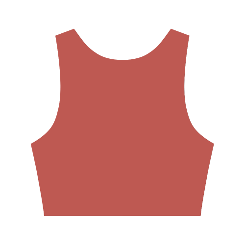 Aurora Red Color Accent Women's Crop Top (Model T42)