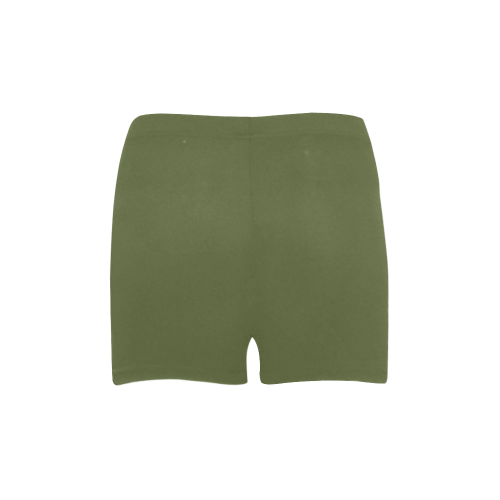 Cedar Green Color Accent Briseis Skinny Shorts (Model L04)