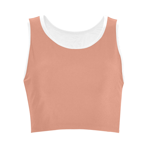 Canyon Sunset Color Accent Women's Crop Top (Model T42)